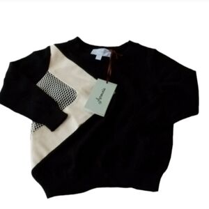Black and Cream Sweater By Amourie Size 18 Months